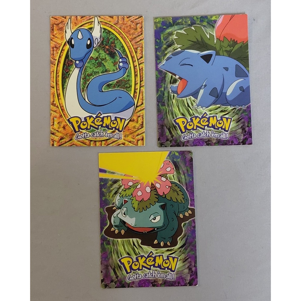 1999 Topps Pokemon First Movie LOT Dragonair E11 Ivysaur E2 Venusaur E3 Vintage